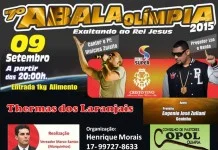Hoje à noite tem o 7º Abala Olímpia no Thermas dos Laranjais