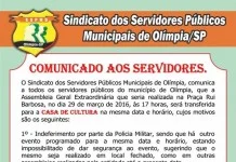 Servidores realizam assembleia extraordinária da campanha salarial na Casa de Cultura