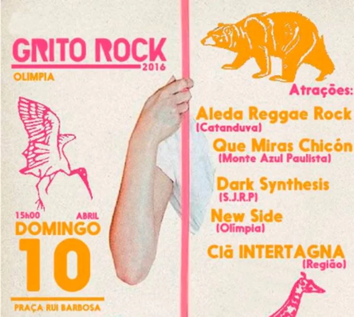 Terceira edição do Grito Rock será domingo, na Praça Rui Barbosa