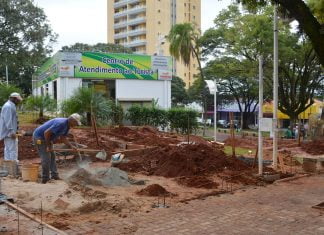 Área de Alimentação começa a ser construída na Praça Rui Barbosa