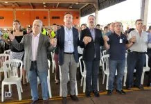 Prefeito eleito Fernando Cunha participa da missa de encerramento de safra da Guarani