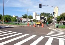 Prodem realiza pintura de solo na Avenida Aurora Forti Neves