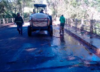 Prodem realiza limpeza e pintura de pontes de vicinais
