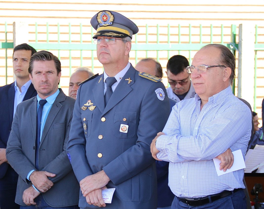 Sargento Tarcísio, Coronel PM Alberto Malfi Sardilli e Prefeito Fernando Cunha