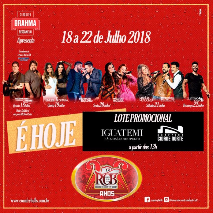 Country Bulls confirma grade de shows e inicia vendas nesta segunda-feira