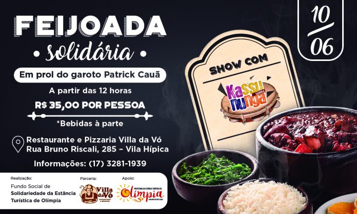 Fundo Social promoverá Feijoada Solidária para ajudar adolescente olimpiense