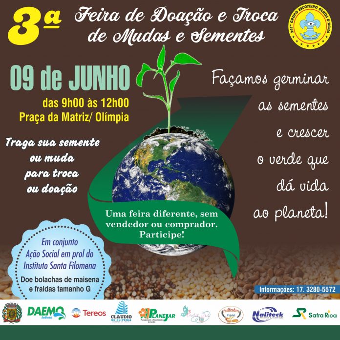 Feira de troca de mudas e sementes e atividades na Semana do Meio Ambiente