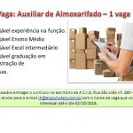 Vaga Auxiliar de Almoxarifado