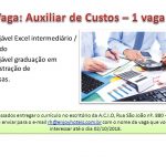 Vaga Auxiliar de Custos