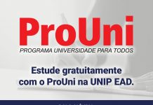 UNIP EAD de Olímpia tem 11 bolsas integrais pelo PROUNI. Saiba como conseguir