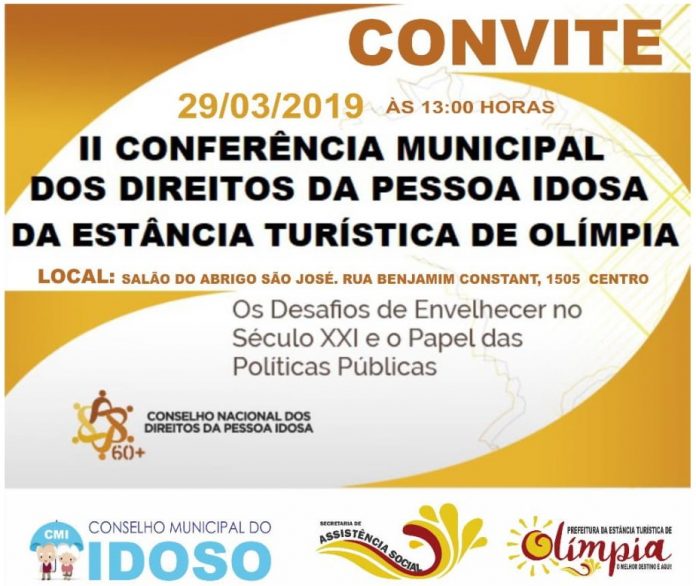 Conferência Municipal do Idoso será realizada nesta sexta