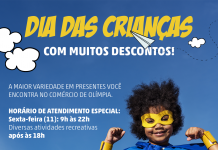 Comércio olimpiense abrirá em horário especial na véspera do Dia das Crianças