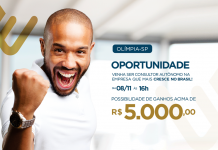 É hoje! WAM abre 45 vagas para consultores autônomos. Comparecer às 16h