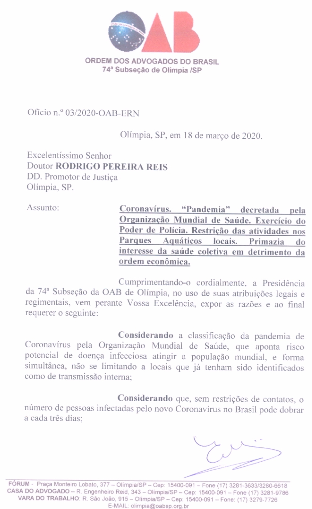 Comunicado: Aviso de Fechamento Temporário do Thermas