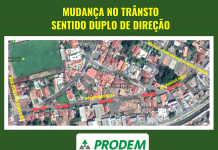 Prodem comunica modificação no trânsito na Rua Diógenes Breda