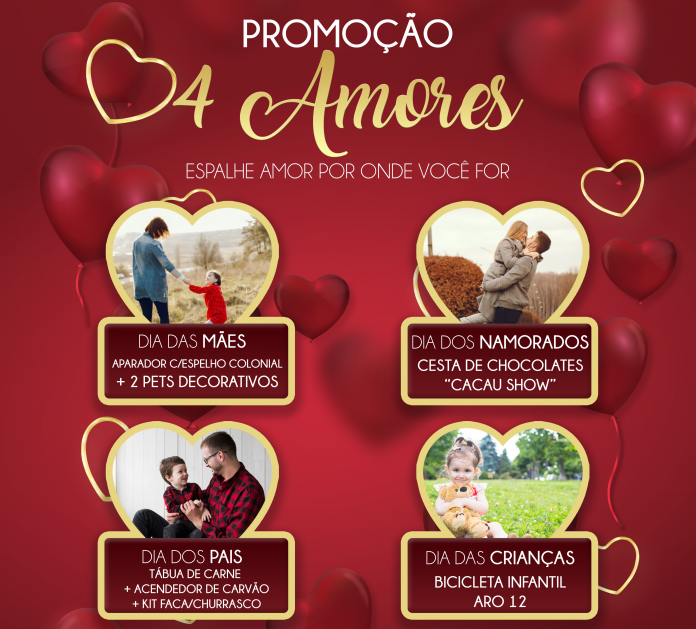 ACIO lança Promoção 4 Amores, com sorteios a partir do Dia das Mães