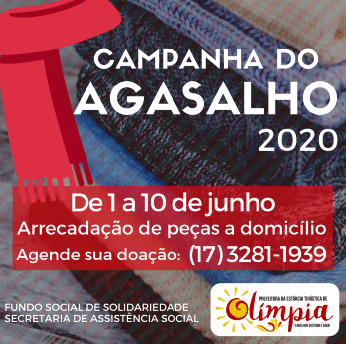 Prefeitura de Olímpia lança Campanha do Agasalho