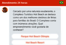 Mel, da Galera Guarany, atende usuários do Complexo Hot Beach e seus Resorts