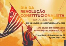 Cerimônia de 9 de Julho será virtual a partir das 11 horas