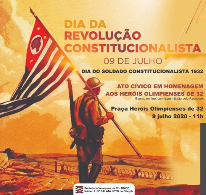 Cerimônia de 9 de Julho será virtual a partir das 11 horas