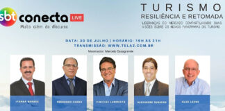 Hoje à noite, “SBT Conecta Live” debate desafios e retomada do turismo no ‘novo normal’ com Cunha e Zubaran