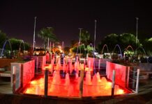 Praça Altino Arantes, remodelada, tem nova fonte luminosa
