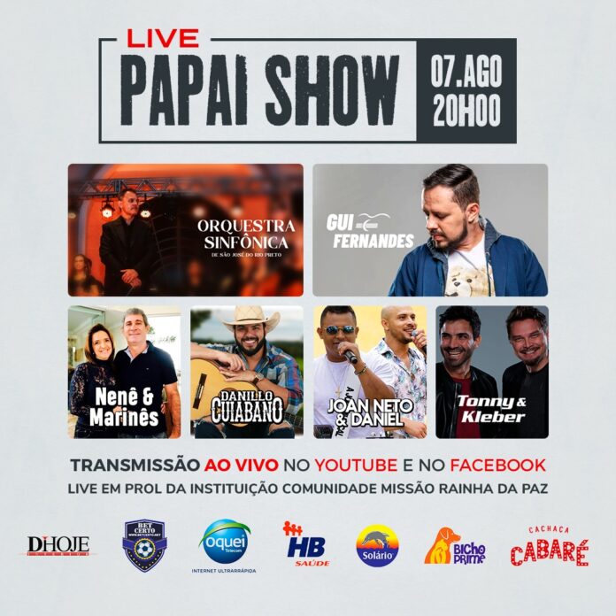 Músicas clássica e sertaneja se misturam na live solidária ‘Papai Show’ de Rio Preto, sexta