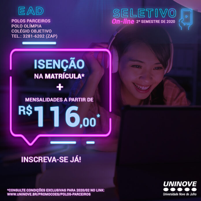 Universidade Nove de Julho chega a Olímpia com mais de 60 cursos EAD