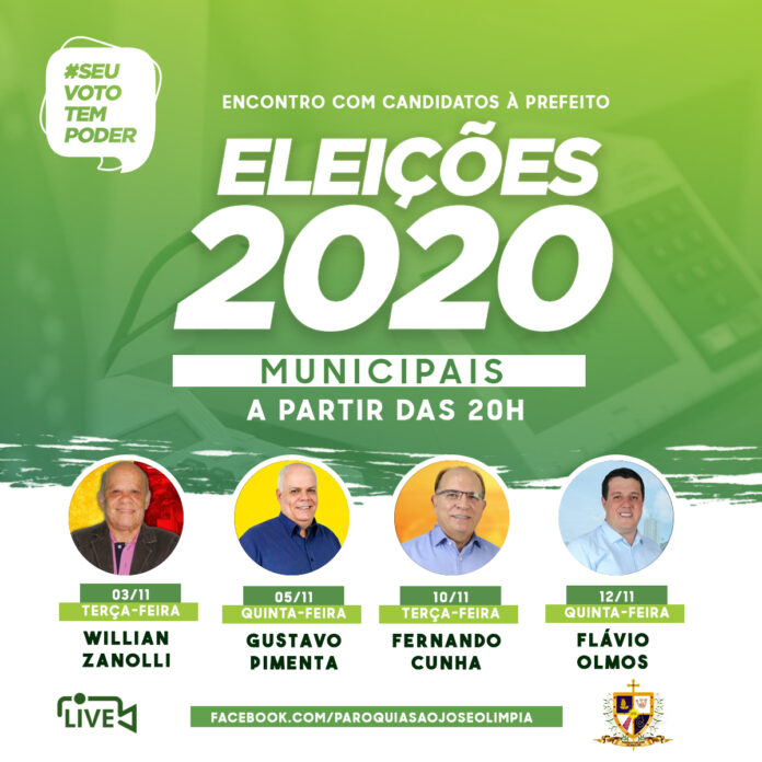 Paróquia São José realiza hoje live com candidato a prefeito Willian Zanolli do PT, 20h