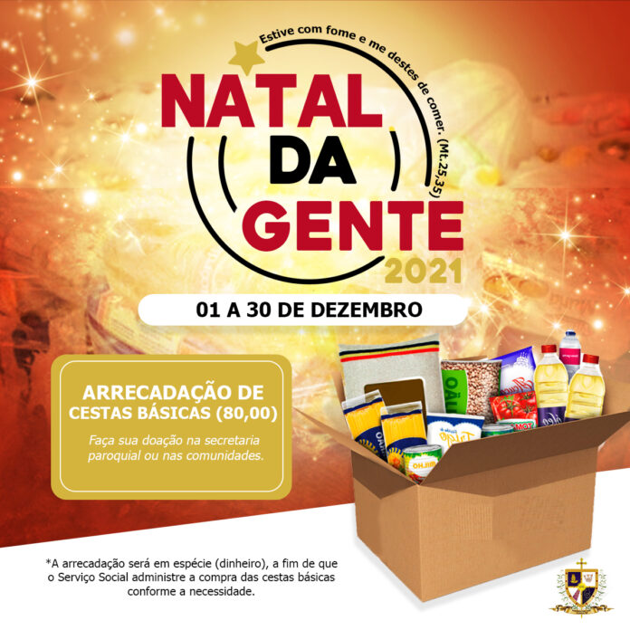 Paróquia São José lança 10º “Natal da Gente” para vítimas do desemprego na pandemia