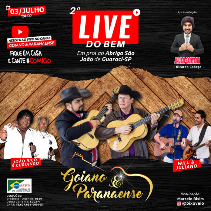 Abrigo de idosos de Guaraci promove live no sábado (3) para doações
