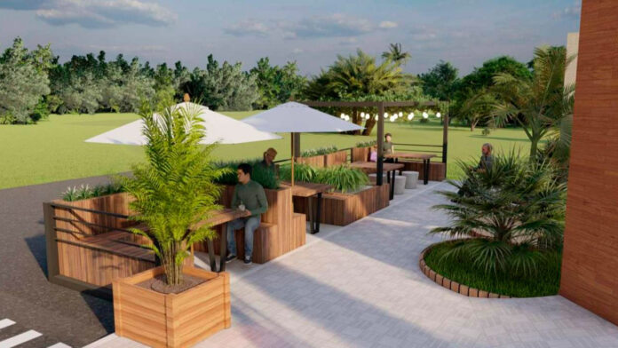 Primeiro Food Park de Olímpia constrói o primeiro Parklet, um Roots completo