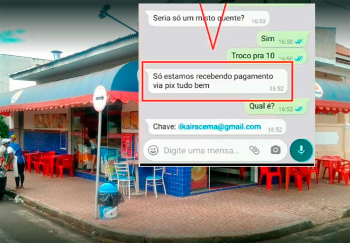 Falso ‘fiscal Covid’ clona WhatsApp de padaria e exige ‘só PIX’ de clientes