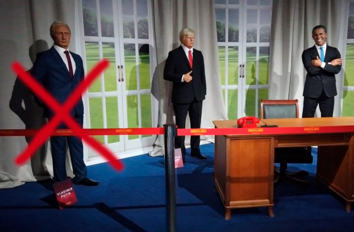 Boneco de Vladimir Putin é retirado do Museu de Cera de Olímpia
