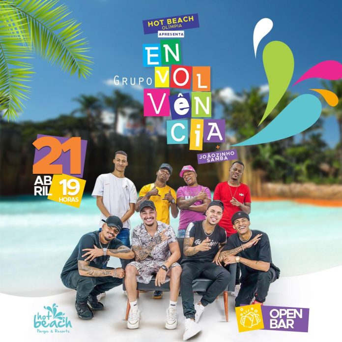 Hot Beach traz Grupo Envolvência no feriado de quinta-feira (21)