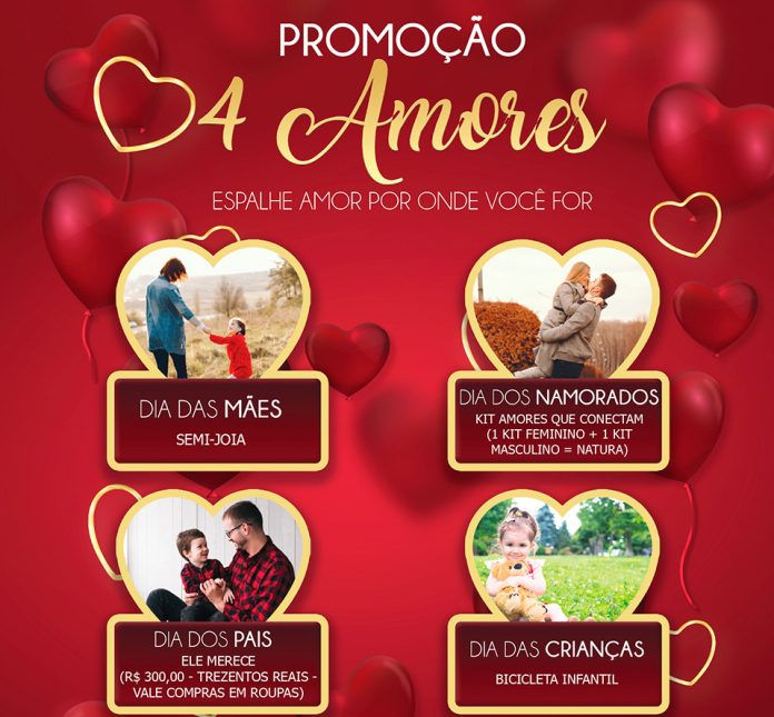 ACIO lança nova campanha 4 Amores com sorteios de prêmios valiosos