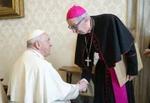Bispo diocesano de Barretos se encontra com o Papa Francisco