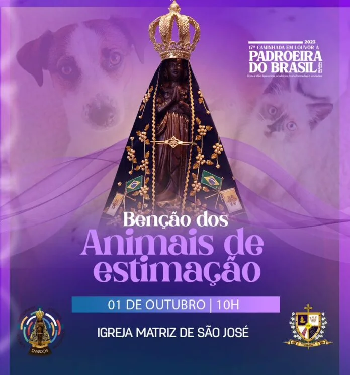 Benção dos Animais ocorre neste domingo (1º) na Igreja Matriz São José