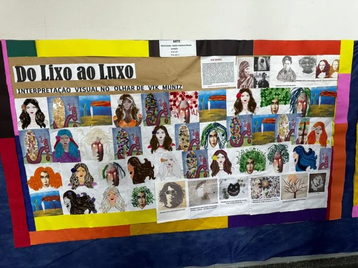 Exposição na EMEB Mércia de Guaraci destaca trabalhos de alunos