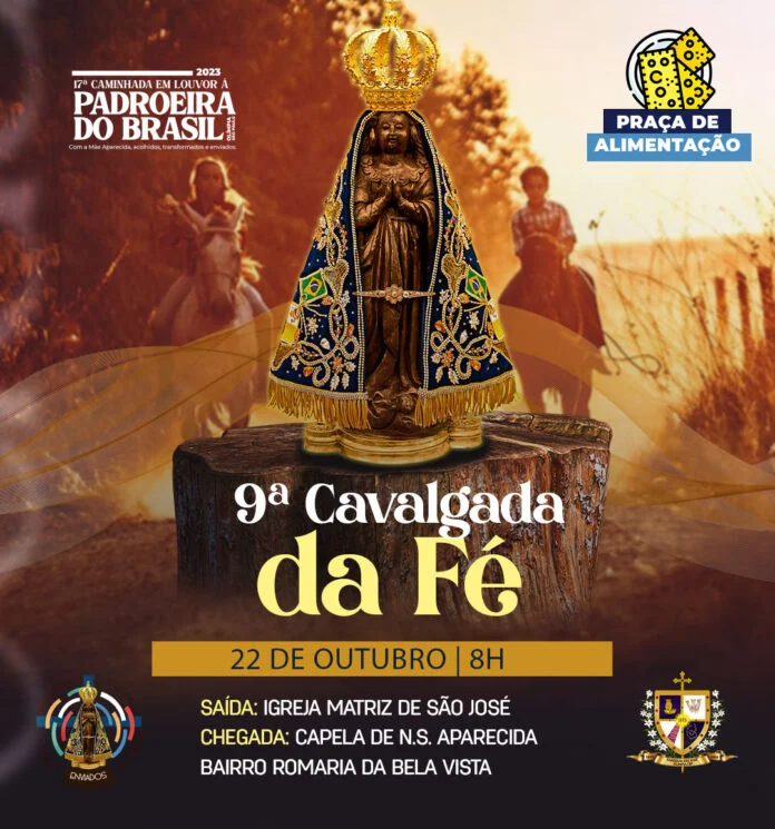 “Cavalgada da Fé” em louvor à Nossa Senhora Aparecida domingo (22)