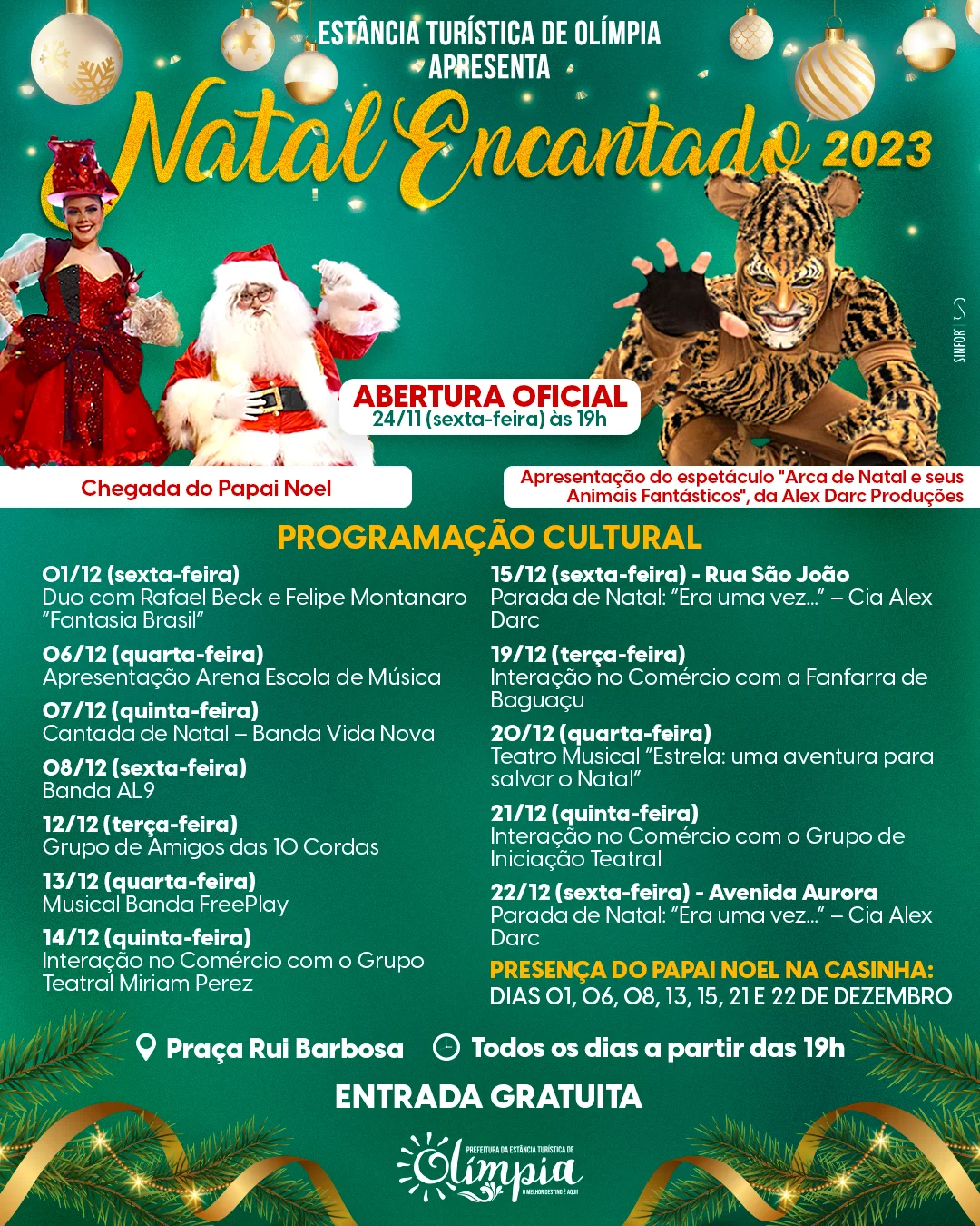 Eventos de Natal 2023 - Encontro com Papai Noel e mais - Pequenos no Rio