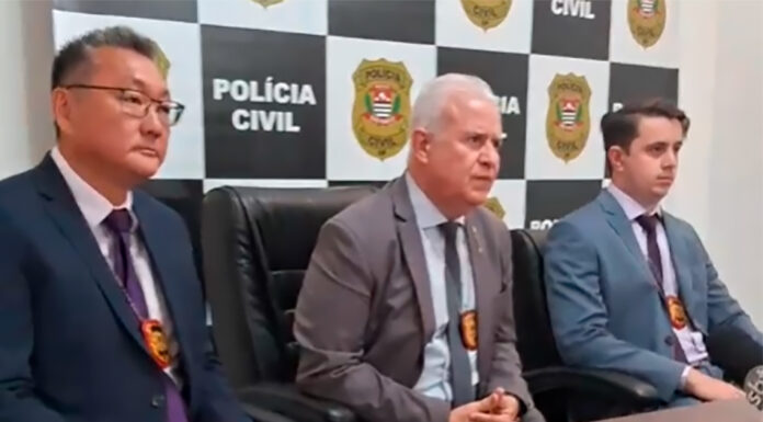 Delegados falam da prisão do suspeito de matar familia de Olímpia