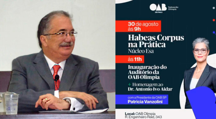 OAB inaugura auditório com palestra de Vanzolini e homenagem a Ivinho