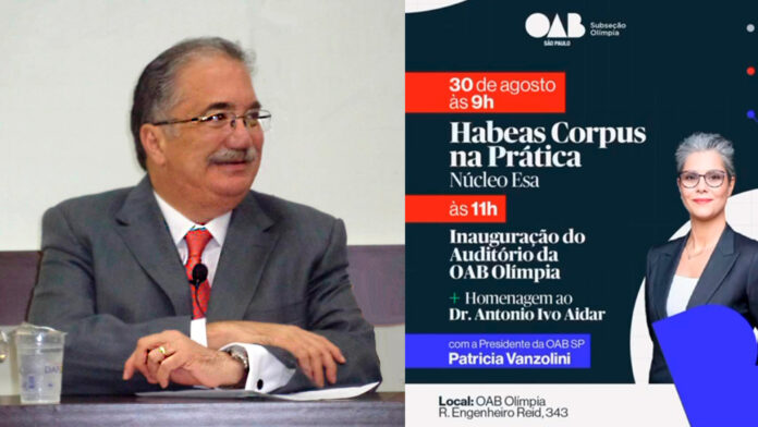 OAB inaugura auditório com palestra de Vanzolini e homenagem a Ivinho