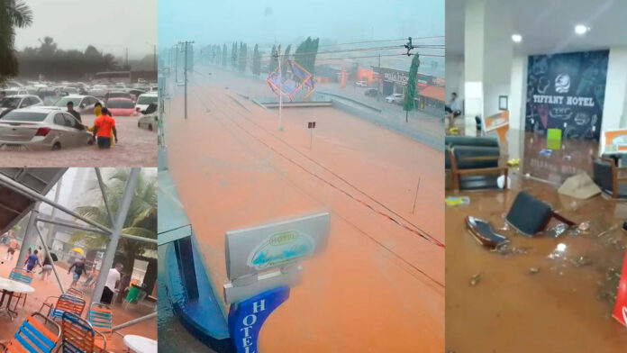 Em uma hora e meia, Olímpia sofre prejuízos com 130mm de temporal