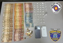 Operação conjunta prende homem com cocaína, maconha e mais de R$ 1,4 mil