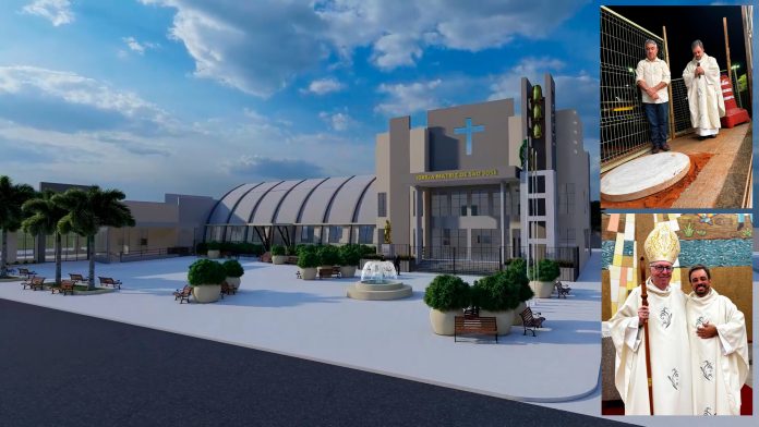 Pedra fundamental marca início da ampliação da Matriz de São José