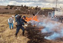 Produtores rurais participam de treinamento de combate ao fogo