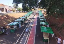Barracas padronizadas e show marcam reestruturação da Feira Livre de Olímpia