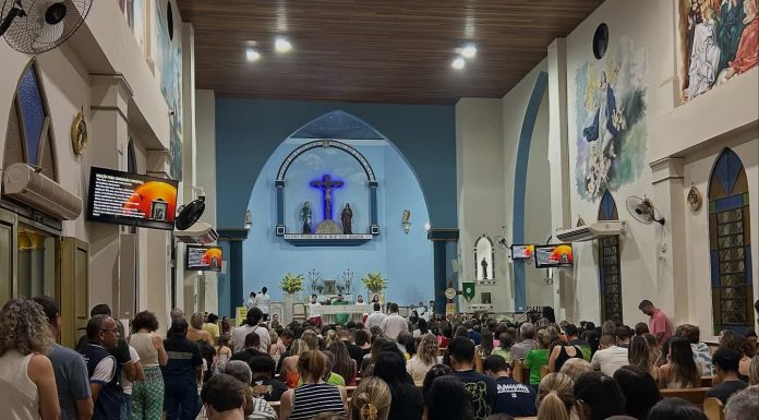 Missas, pedal e caminhada reúnem fiéis no feriado no Santuário Diocesano